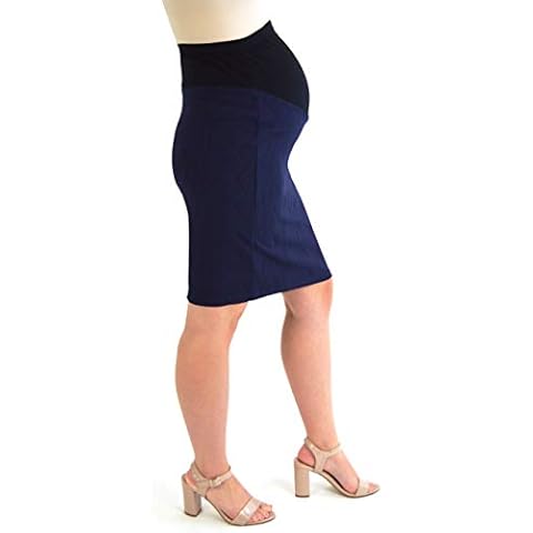 Navy Blue Maternity Pencil Skirt (8) Cover