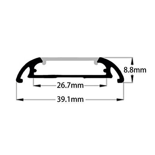 image for Muzata Wide Aluminum Channel for Double Row LED Strip Light,Fits for P
