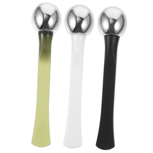 HONITANO 3 pièces de Massage pour Yeux avec Cuillère Dapplication Crème Outil Compact pour Réduire Poches Raffermir Peau et Usage Personnel et Professionnel