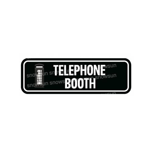 Novelty Aluminum Sign Telephone Booth Vintage Sign Retro Metal Plaque