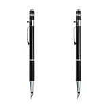 K47 Retractable Craft Knife with #65 Replacement Knife Blades by Excel Blade - Angled Blade Sharp Hobby Knife with Pocket Clip- Light Duty Scrapbook Knife & Precision Cutting Tool - 2 Pack