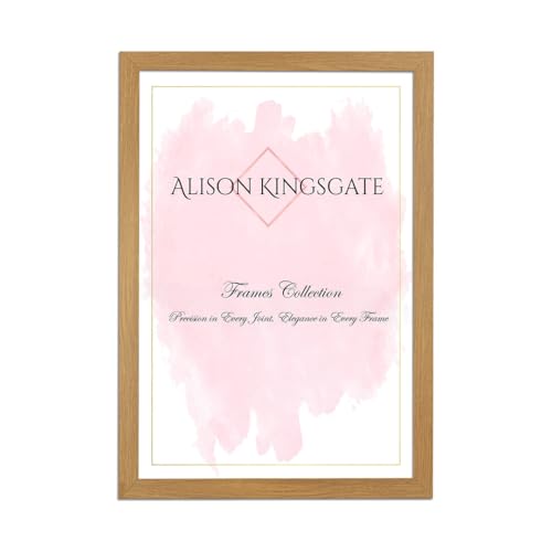 Alison Kingsgate Sleek OAK Picture Frame for Photos & Posters - A3
