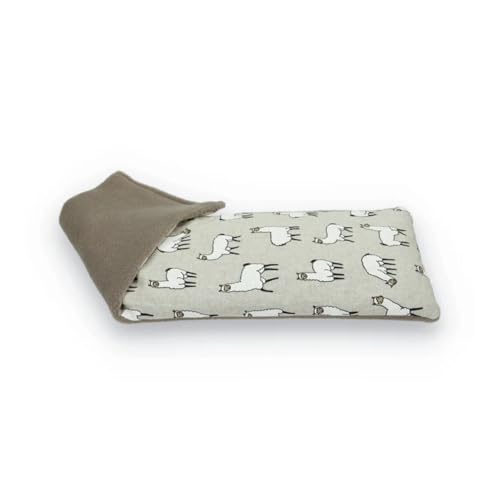 Sac de blé traditionnel lavande et grains naturels coussin thermique lamas