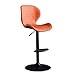 Skórzane krzesło pubowe nowoczesne stołki barowe podnoszenie obrotowe krzesło blat stołki regulowane krzesło kuchenne krzesło do jadalni krzesło biurko krzesło do domu, pomarańczowy