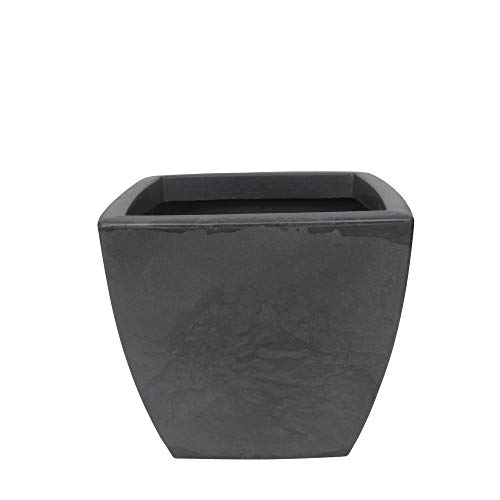 Vasart Verona Trapézio R.0240.050.044.18 Vaso de Flores, Antique Preto, 50x44cm