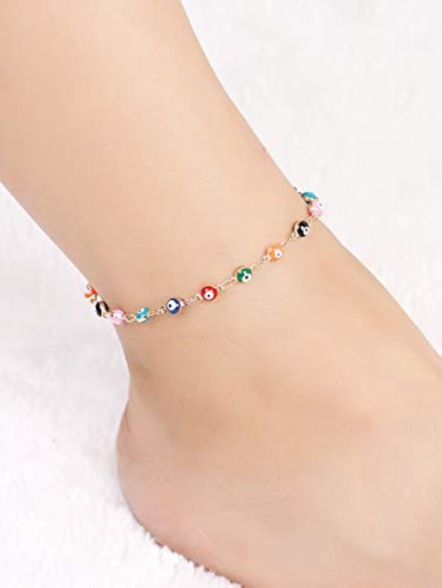 Devil Evil Eye Gold Chain Anklet Payal for Women & Girls
