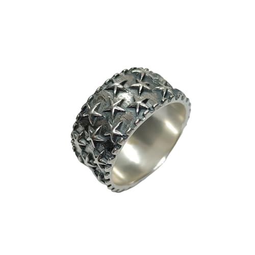 Bague argent 925 étoiles anneau large stylé pour sublimer votre look quotidien