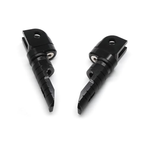 Image of MZS Motorcycle Foot Pegs Compatible with ZX4R ZX4RR ZX25R EX 400 500 Z400 Z500 2018-2026, Front Adjustable Footpegs Rider Foot Pedal Black CNC