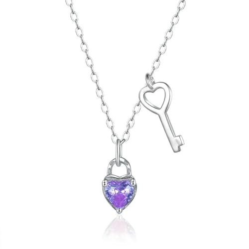 Collier clé de verrouillage d'amour en argent 925, le cadeau idéal pour femme