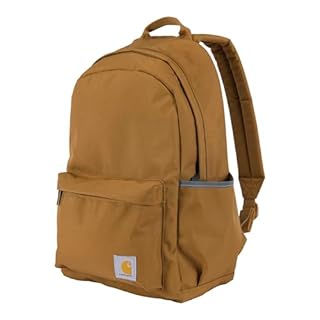 Carhartt Sac à dos unisexe pour ordinateur portable 21 l, sac à dos durable résistant à l'eau avec housse pour ordinateur portable, Sac à dos classique (Carhartt Brown), One Size, Sac à dos pour