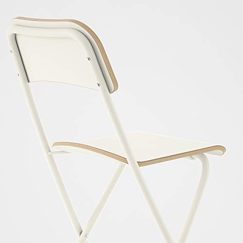 Tabouret de bar pliable avec dossier Franklin assise blanche 63 cm