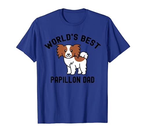 World's Best Papillon Dad Cane Maglietta