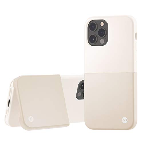 campino iPhone 12 Pro ケース iPhone 12 ケース OLE stand Ⅱ スタンド機能 耐衝撃 レンズ保護 背面 フラット 動画 マット シルバー ホワイト × ウォーム グレイ