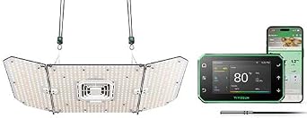 VIVOSUN AeroLight AW200SE and GrowHub Controller E42A, Smart Environmental WiFi-Controller with Temperature, Humidity, VPD, Timer, Cycle, Schedule Controls, for Grow Tent Cooling Ventilation Lighting