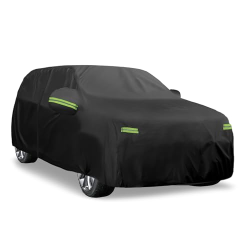 Image of ACROPIX Waterproof Car Cover for Dodge Durango 2011-2023 Outdoor Full Car Cover All Weather Protection Rain Sun Protection with Zipper Black Car Parts