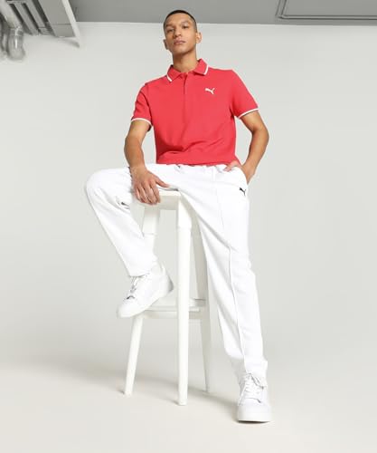 Image of Puma Men Tipping Collar Pure Cotton Slim Fit Polo T-Shirt