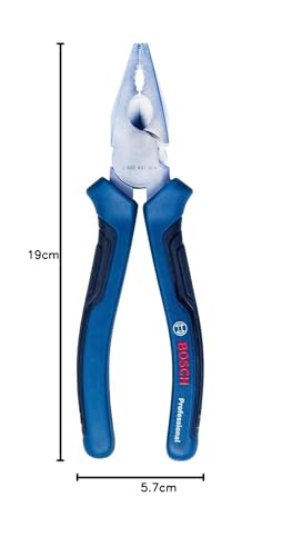 Bosch Professional 180 mm combination pliers (chrome vanadium steel, rubber-coated gripping surface) 3 Bosch Professional 180 mm combination pliers (chrome vanadium steel, rubber-coated gripping surface) - Image 3