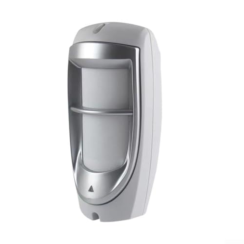 Bulevisiter Detector de movimiento PIR con cable para seguridad del hogar, sensor de alarma impermeable para exteriores con ángulo de detección de 110°, rango de 8-12 m, sensor infrarrojo dual, CC 9 V