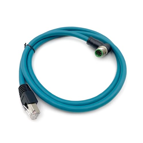 Câble M12 Cat6 coudé résistant aux torsions et déconnexions RJ45 2m