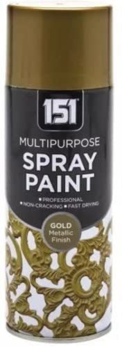 Swiss Signature 1 x 151 Metallic Gold Spray Paint 400ml - Multi-Purpose Use, Spray for Metal and Wooden Furniture, Ornaments, Decorative Items and Much More for Interior & Exterior