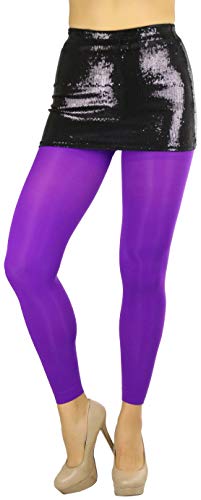 Image of ToBeInStyle Women's Opaque Ankle Long Nylon Footless Fun Tights Pantyhose