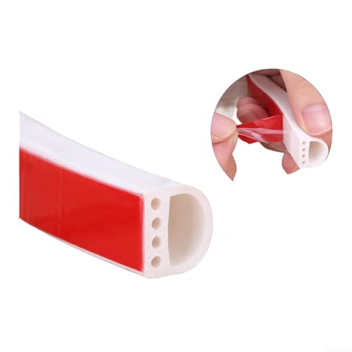 Joint d'étanchéité insonorisé en silicone poreux pour portes et fenêtres avec colle acrylique - Blanc - 6 m (J)