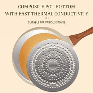 Miniatura 6 de Sartenes antiadherentes con tapa, sartenes y sartenes de 1011 pulgadas, sartén de granito con boquilla de vertido, sartén no tóxica para estufa,