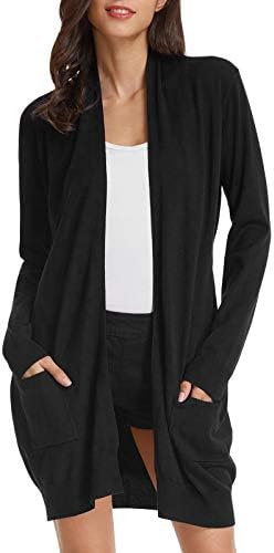 GRACE KARIN Women Lightweight Cardigan Sweaters with Pocket Long Sleeve Shrugs
