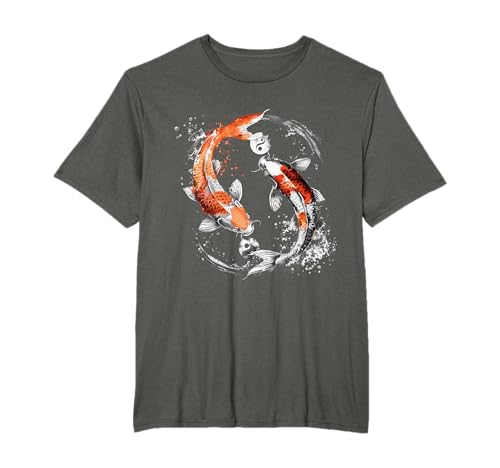 Pescado Koi Yin Yang Japonés Koi Carp Fish Nishikigoi Fish Camiseta