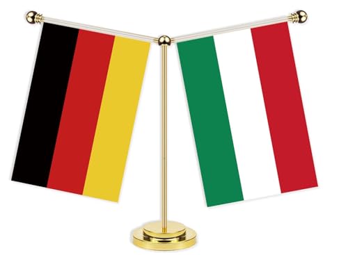 Drapeau de bureau Hongrie Allemagne anti-chute de 30 cm pour table