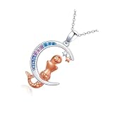 YROHGKPN Collar con colgante de árbol del corazón, lunas, regalo simbólico para madre, cumpleaños, Navidad, joyas, cadena ajustable para mujer, collar ajustable, Einheitsgröße, como se describe, como