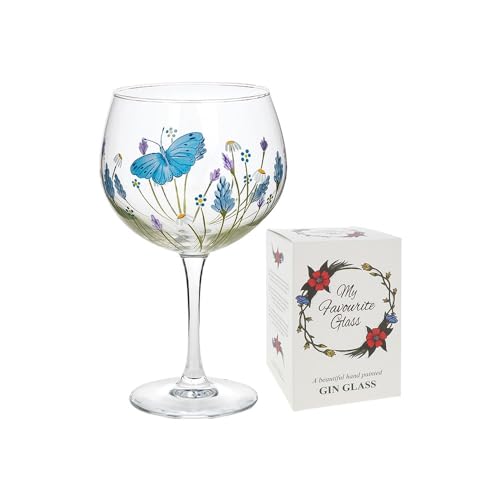 Image of My Favourite Glass Butterfly Garden Gin Glass