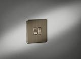 Knightsbridge 10AX 2G 2-Way Switch - Antique Brass - Image 5