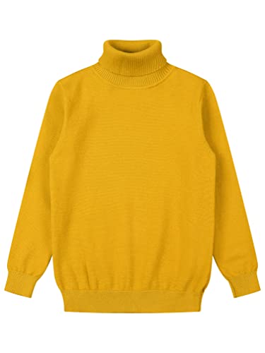 easyforever Kids Boys Girls Warm Ribbed Turtleneck Cable Knitted Sweater Long Sleeve Shirt Pullover Sweater Blouse3