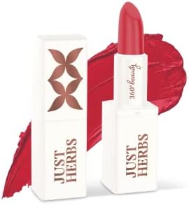 Just Herbs Ayurvedic Creamy Matte Lipstick For Moisturized Lips - Parabens & Chemical Free Half Size 1.8gm