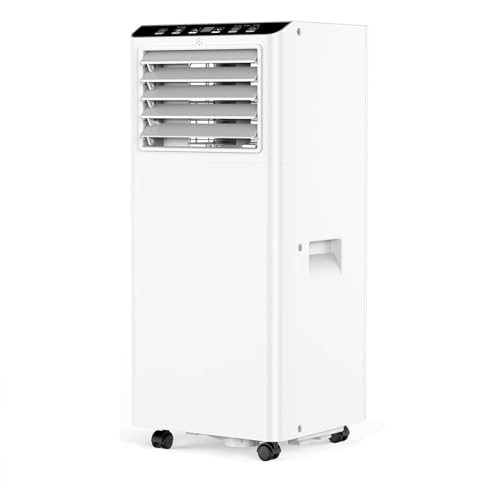 Portable Air Conditioner 7000 BTU for 30–40 M², 4‑in‑1 Mobile Air Conditioner with Exhaust Hose, Cooling/Dehumidifying/Fan/Follow Me, R290 Refrigerant, <50 DB Quiet Operation, 24‑Hour Timer, Remote