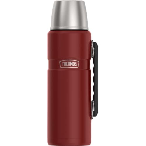 THERMOS Stainless King Vacuum-Insulated Beverage Bottle, 40 Ounce, Rustic Red