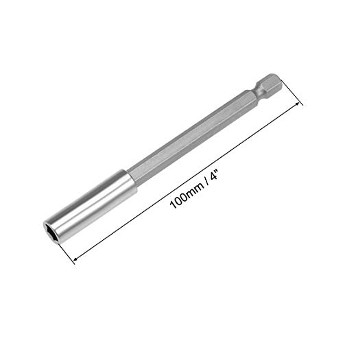 Uxcell 2 Pcs 1/4 Inch Hex Shank By 4 Inch Magnetic Bit Holder Extension, Quick Release Screwdriver Drill Bit Power Tool #TOP1
