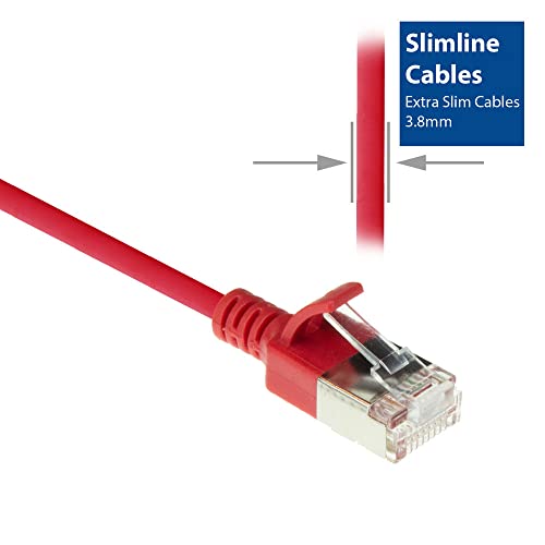ACT CAT6a Network Cable, U/FTP LSZH LAN Cable Thin 3.8 mm Slimline, Flexible Snagless CAT 6a Cable with RJ45 Plug - Image 4