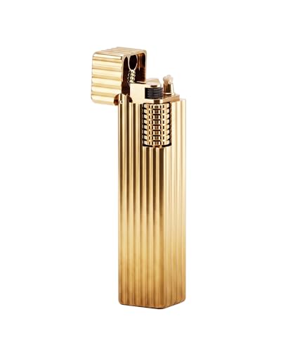 Encendedor Rectangular Recargable Vintage de Latón miniatura 2
