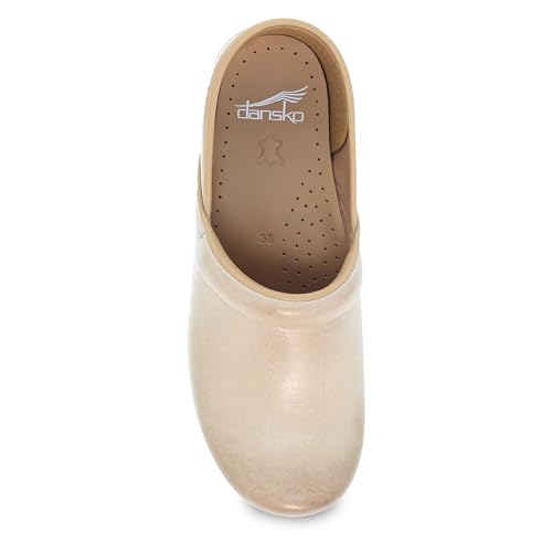 Dansko Women’s Professional Slip-On Clogs –Rocker Sole and Arch Support for Comfort-Ideal for Nursing, Food Service, HealthcareSand Milled Burnished 8.5-9 M US by Dansko - Image 2