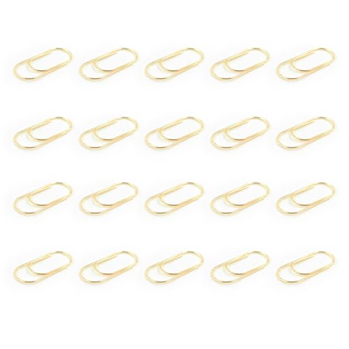 RGYBAO 20Pcs Colored Paper Clip 50mm Large File Clip Metal Paperclips Colorful File Paper Clamp Metal Bookmarks Clip for Office