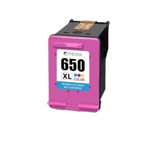 SErgcrFXb Cartuchos de Tinta 650XL, Paquete de 4, compatibles con Suministros de Impresora Deskjet 1015 1515 2515 2645 3510 4518 4645, Repuesto 650 650 XL(1pcs Color)