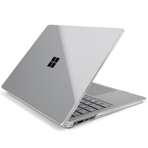 Batianda Premium Crystal Case for Microsoft Surface Laptop 13.8-inch Touchscreen 2024 (7th Edition) Lightweight Durable Scratch-Resistant Easy Install, with Keyboard Cover & Screen Protector, Clear