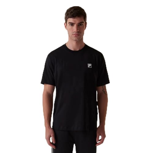 Camiseta Masculina Fila Comfort Classic, Preto/Branco, G