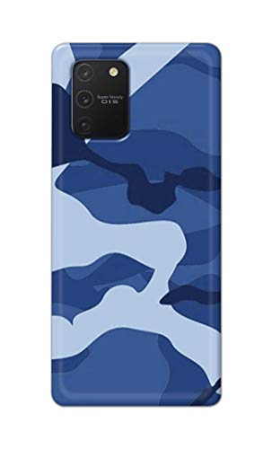 Image of Printed Hard Back Cover Case for Samsung Galaxy Note 10 Lite | Samsung A81 Back Cover (Army Blue Pattern) -702