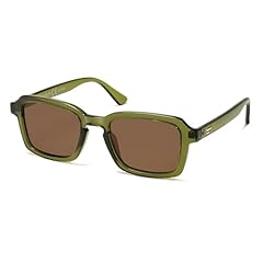 Green Frame Light Brown Lens