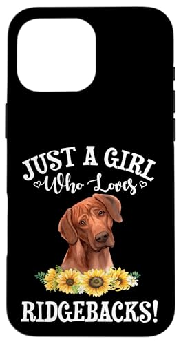 Womens Watercolor Sunflowers Girl Who Loves Ridgebacks Lover �X�}�z�P�[�X iPhone 16 Pro Max �p