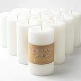 12 Packs White Candles Pillar – 2.8x4 Inch Large Unscented Pillar Candles for Home, 50 Hours Long Clean Burning for Emergency, Dripless & Smokeless, Decorative Candle for Wedding,Centerpiece,Church