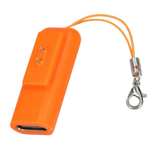 kwmobile USB-C Charging Adapter for Smartwatch Compatible with Xiaomi Redmi Watch 4 / Redmi Watch 5 / SmartBand 10 9 8 Adapter – Orange